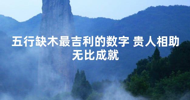 五行缺木最吉利的数字 贵人相助无比成就